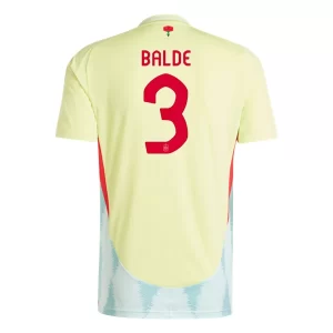 Spanje Alejandro Balde #3 Uitshirt EK 2024 Voetbalshirts Korte Mouw