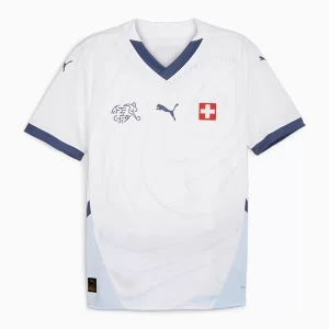 Zwitserland Uitshirt EK 2024 Voetbalshirts Korte Mouw