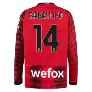 AC Milan Tiemoue Bakayoko #14 Thuisshirt 2023-2024 Voetbalshirts Lange Mouwen