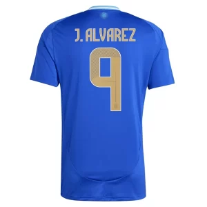 Argentinië Julian Alvarez #9 Uitshirt Copa América 2024 Voetbalshirts Korte Mouw