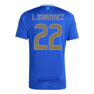 Argentinië Lautaro Martinez #22 Uitshirt Copa América 2024 Voetbalshirts Korte Mouw