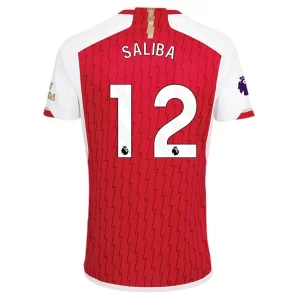 Arsenal Saliba #12 Thuisshirt 2023-2024 Voetbalshirts Korte Mouw