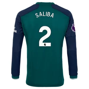 Arsenal William Saliba #2 Derde Shirt 2023-2024 Voetbalshirts Lange Mouwen