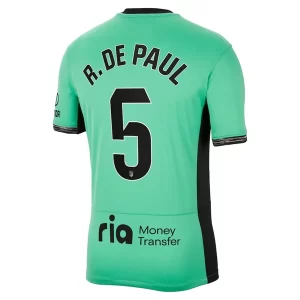 Atlético Madrid Rodrigo de Paul #5 Derde Shirt 2023-2024 Voetbalshirts Korte Mouw