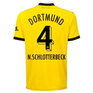 Borussia Dortmund Nico Schlotterbeck #4 Thuisshirt 2023-2024 Voetbalshirts Korte Mouw