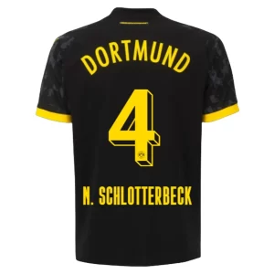 Borussia Dortmund Nico Schlotterbeck #4 Uitshirt 2023-2024 Voetbalshirts Korte Mouw