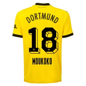 Borussia Dortmund Youssoufa Moukoko #18 Thuisshirt 2023-2024 Voetbalshirts Korte Mouw