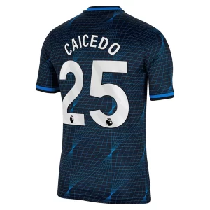 Chelsea Moises Caicedo #25 Uitshirt 2023-2024 Voetbalshirts Korte Mouw