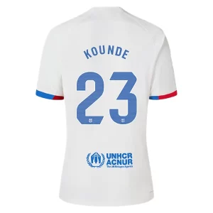 FC Barcelona Jules Kounde #23 Uitshirt 2023-2024 Voetbalshirts Korte Mouw