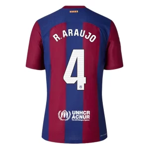 FC Barcelona Ronald Araujo #4 Thuisshirt 2023-2024 Voetbalshirts Korte Mouw