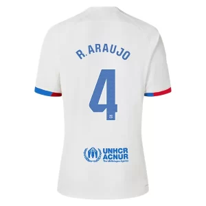 FC Barcelona Ronald Araujo #4 Uitshirt 2023-2024 Voetbalshirts Korte Mouw