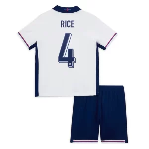 Kids Engeland Declan Rice #4 Thuisshirt EK 2024 Voetbalshirts Korte Mouw (+ Korte broeken)