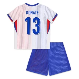 Kids Frankrijk Ibrahima Konate #13 Uitshirt EK 2024 Voetbalshirts Korte Mouw (+ Korte broeken)