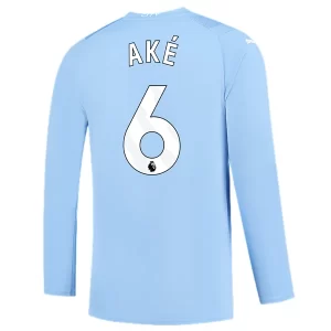 Manchester City Nathan Ake #6 Thuisshirt 2023-2024 Voetbalshirts Lange Mouwen