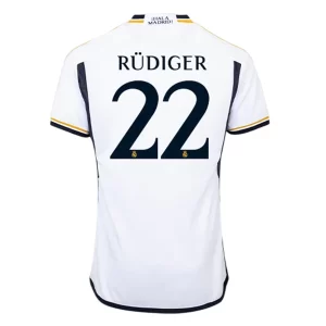 Real Madrid Antonio Rudiger #22 Thuisshirt 2023-2024 Voetbalshirts Korte Mouw