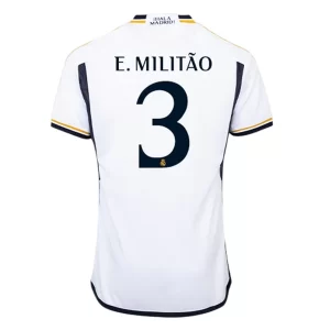 Real Madrid Eder Militao #3 Thuisshirt 2023-2024 Voetbalshirts Korte Mouw