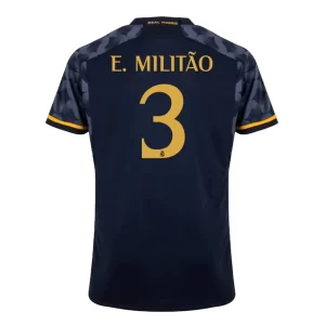 Real Madrid Eder Militao #3 Uitshirt 2023-2024 Voetbalshirts Korte Mouw