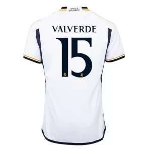 Real Madrid Federico Valverde #15 Thuisshirt 2023-2024 Voetbalshirts Korte Mouw