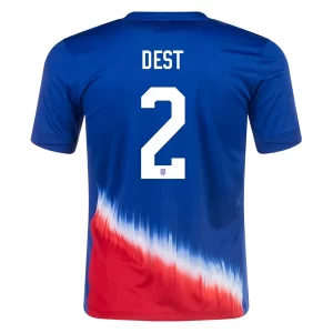 Verenigde Staten Sergino Dest #2 USA Uitshirt Copa América 2024 Voetbalshirts Korte Mouw