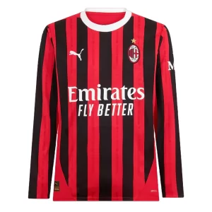 AC Milan Thuisshirt 2024-2025 Voetbalshirts Lange Mouwen