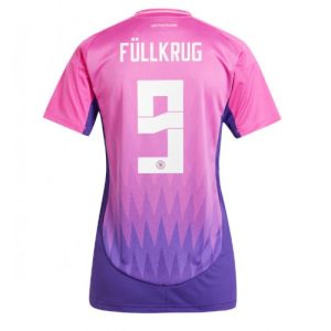 Dames Duitsland Niclas Fullkrug #9 Uitshirt EK 2024 Voetbalshirts Korte Mouw