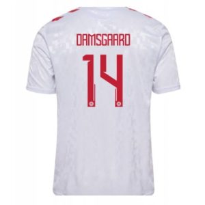 Denemarken Mikkel Damsgaard #14 Uitshirt EK 2024 Voetbalshirts Korte Mouw