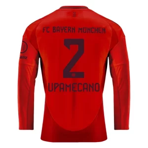 FC Bayern München Dayot Upamecano #2 Thuisshirt 2024-2025 Voetbalshirts Lange Mouwen