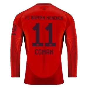 FC Bayern München Kingsley Coman #11 Thuisshirt 2024-2025 Voetbalshirts Lange Mouwen