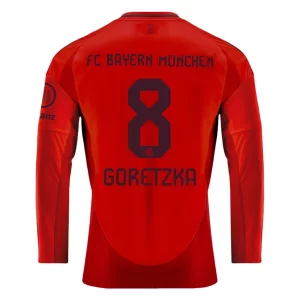 FC Bayern München Leon Goretzka #8 Thuisshirt 2024-2025 Voetbalshirts Lange Mouwen