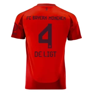 FC Bayern München Matthijs de Ligt #4 Thuisshirt 2024-2025 Voetbalshirts Korte Mouw