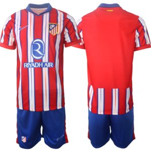 Goedkope Atletico Madrid Voetbalshirts 2024/25 Thuisshirt Korte Mouw (+ Korte broeken) Kopen