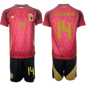 Goedkope België Dodi Lukebakio #14 Thuisshirt EK 2024 Voetbalshirts 2024/25 Korte Mouw (+ Korte broeken) Kopen