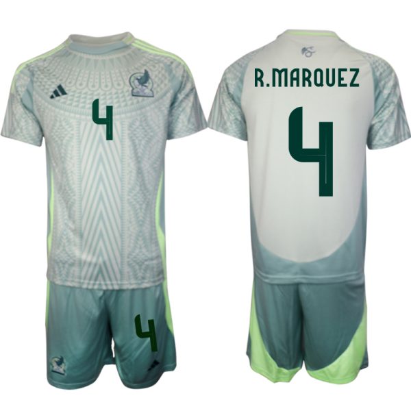 Goedkope Mexico Rafael Marquez #4 Uitshirt Copa América 2024 Voetbalshirts 2024/25 Korte Mouw (+ Korte broeken) Kopen