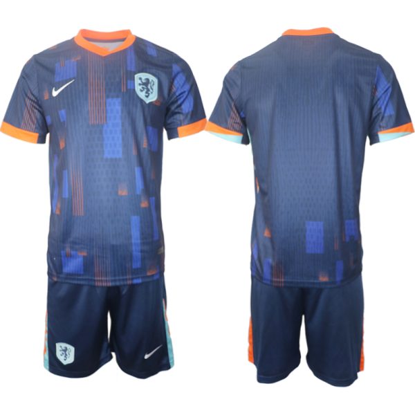 Goedkope Nederland Uitshirt EK 2024 Voetbalshirts 2024/25 Korte Mouw (+ Korte broeken) Kopen