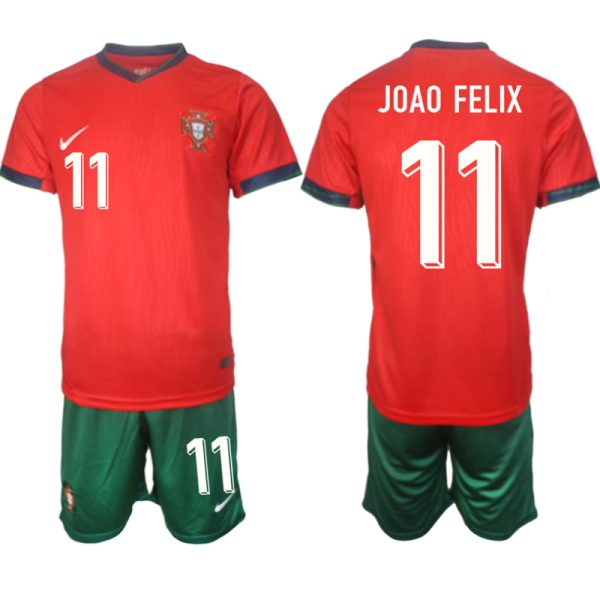 Goedkope Portugal Joao Felix #11 Thuisshirt EK 2024 Voetbalshirts 2024/25 Korte Mouw (+ Korte broeken) Kopen