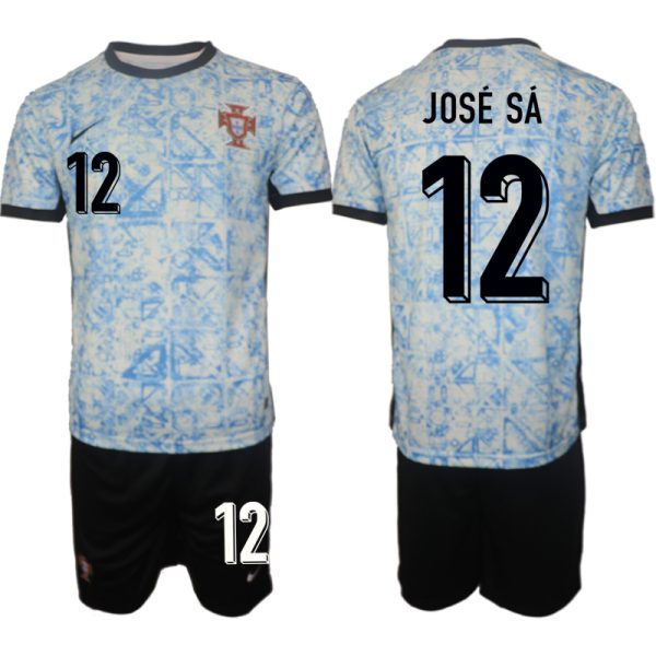 Goedkope Portugal Jose Sa #12 Uitshirt EK 2024 Voetbalshirts 2024/25 Korte Mouw (+ Korte broeken) Kopen