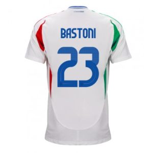 Italië Alessandro Bastoni #23 Uitshirt EK 2024 Voetbalshirts Korte Mouw