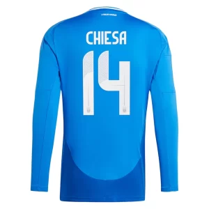 Italië Federico Chiesa #14 Thuisshirt EK 2024 Voetbalshirts Lange Mouwen