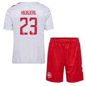 Kids Denemarken Pierre-Emile Hojbjerg #23 Uitshirt EK 2024 Voetbalshirts Korte Mouw (+ Korte broeken)