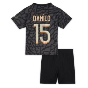 Kids Paris Saint-Germain Danilo Pereira #15 Derde Shirt 2023-2024 Voetbalshirts Korte Mouw (+ Korte broeken)