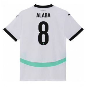 Oostenrijk David Alaba #8 Uitshirt EK 2024 Voetbalshirts Korte Mouw