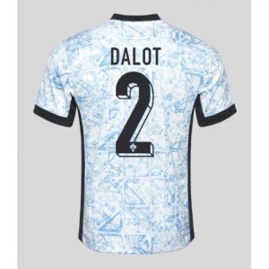 Portugal Diogo Dalot #2 Uitshirt EK 2024 Voetbalshirts Korte Mouw