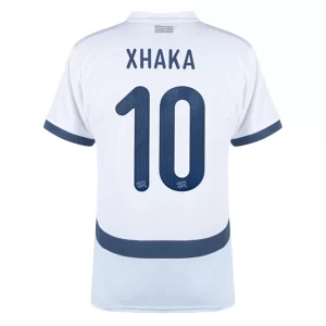 Zwitserland Granit Xhaka #10 Uitshirt EK 2024 Voetbalshirts Korte Mouw